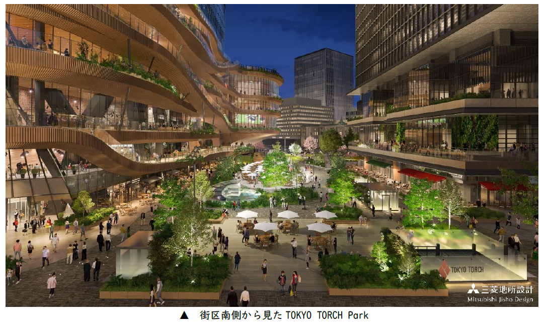 街区南側から見たTOKYO TORCH Park.PNG